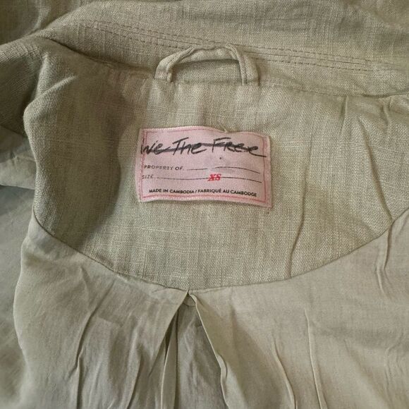 NWOT We The Free Lola‎ Linen Jacket | XSmall | Light Green - Picture 6 of 10